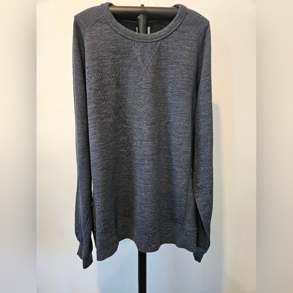 CHAMPION MEN'S MARLED GREY LONG SLEEVED PULLOVER SWEATSHIRT SIZE XL